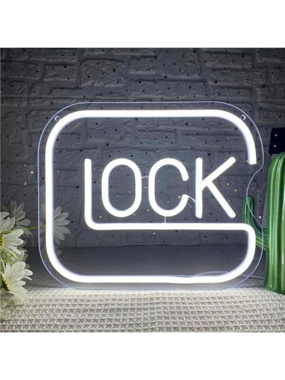 Glock Pistol Gun LED Neon Light Sign Tactical Army Navy Seals Room Man Cave NEW